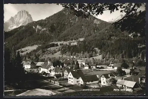 AK Hinterstoder, Teilansicht mit Bergen