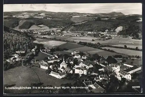 AK Scheiblingkirchen /Warth, Ortsansicht aus der Vogelschau
