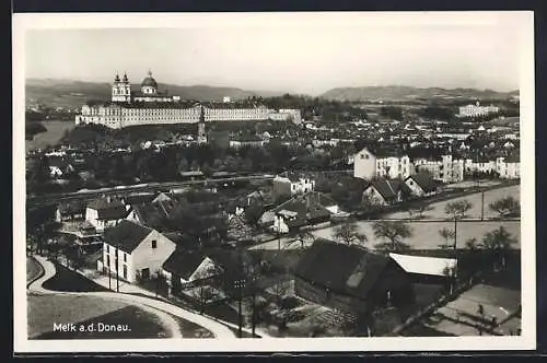 AK Melk a. d. Donau, Panorama über die Stadt