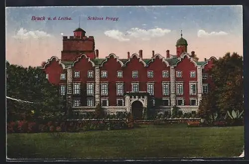 AK Bruck a. d. Leitha, Schloss Prugg, Frontansicht