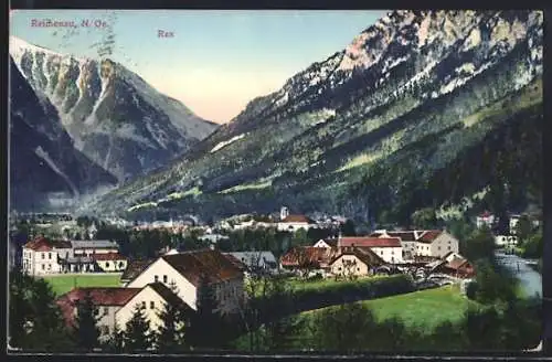 AK Reichenau /N. Ö., Ortsansicht mit Rax