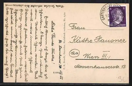 AK Salzburg, Franziskanergasse mit Torturm, Strassenpartie