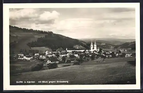 AK Gurk, Panorama mit Blick gegen Strassburg