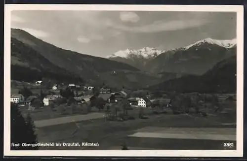 AK Sachsenburg /Kärnten, Bad Obergottesfeld im Drautal mit Bergpanorama