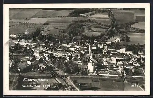 AK Grieskirchen, Fliegeraufnahme der Ortschaft