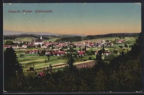 AK Gross-St. Florian /Steiermark, Ortsansicht aus der Vogelschau