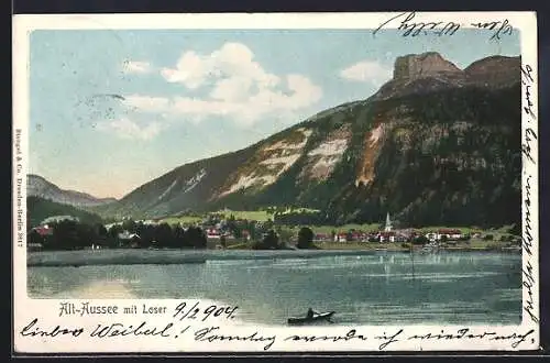 AK Alt-Aussee, Ortsansicht mit Loser