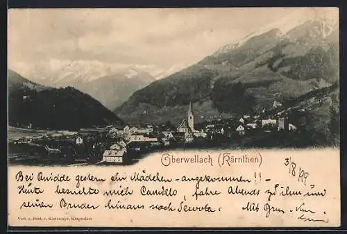 AK Obervellach /Kärnten, Gesamtansicht mit Kirche