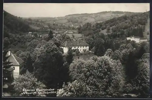 AK Neustift bei Scheibbs, Pension Egerländer umgeben von Bäumen
