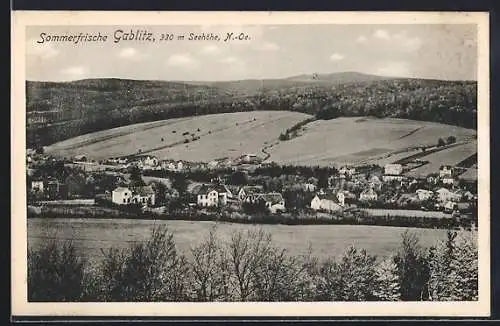 AK Gablitz /N.-Oe., Blick über den Ort umgeben von Feldern