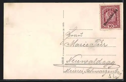 AK Gablitz /N.-Oe., Blick über den Ort umgeben von Feldern