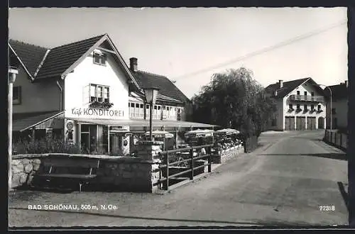 AK Bad Schönau, Partie an einer Konditorei
