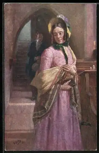 Künstler-AK Robert Scheffer: Der Verehrer und die Schöne