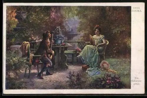 Künstler-AK Hans Zatzka: Ein Schwerenöter