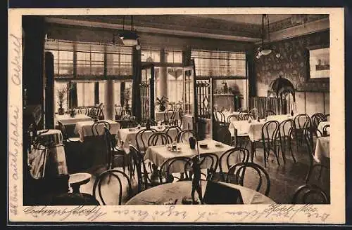 AK Cochem /Mosel, Hotel Noss, Bes. Toni Noss, Innenansicht vom Speisesaal