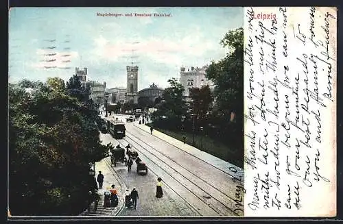 AK Leipzig, Magdeburger- und Dresdner Bahnhof