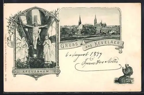 AK Kevelaer, Kreuzbaum, Ortsansicht