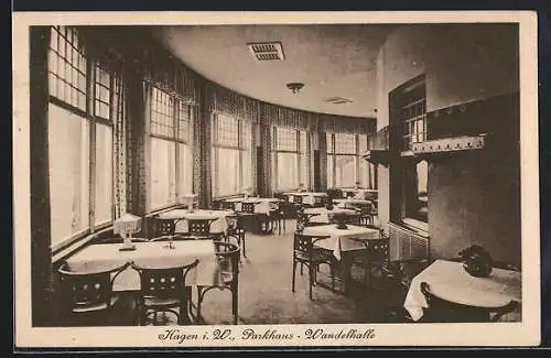 AK Hagen i. W., Parkhaus-Wandelhalle, Innenansicht