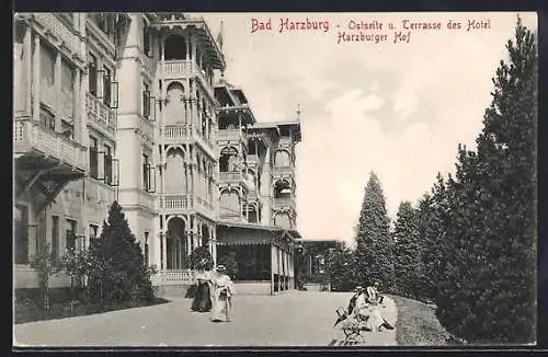 AK Bad Harzburg, Ostseite u. Terrasse des Hotel Harzburger Hof