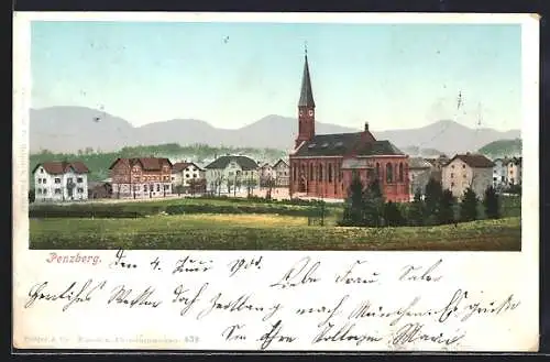 AK Penzberg, Blick zum Ort