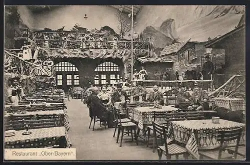 AK Köln, Vergnügungs-Palast Gross-Cöln, Friesenstrasse, Restaurant Ober-Bayern, Innenansicht