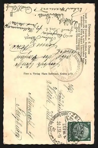 AK Dürnstein /Donau, Kuhenringertaverne