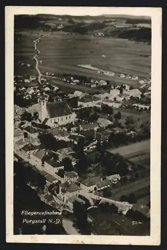 AK Purgstall /N.-D., Ortsansicht vom Flugzeug aus