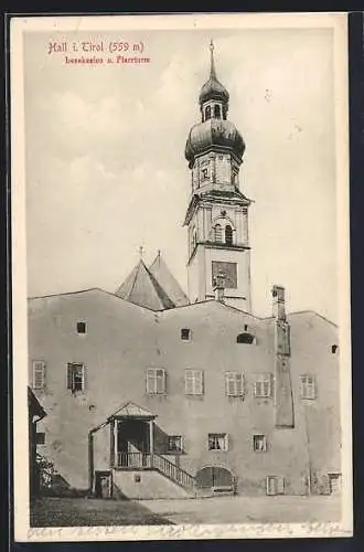 AK Hall i. Tirol, Lesekasino und Pfarrturm