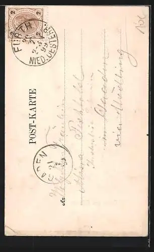 AK Göttweig, Ortsansicht aus der Vogelschau