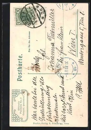 AK Graz, Herzog Wilhelm von Württemberg-Denkmal