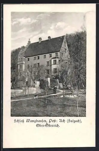 AK Ach /Salzach, Blick auf das Schloss Wanghausen