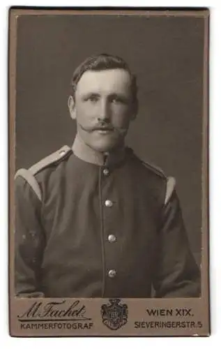 Fotografie M. Fachet, Wien XIX, Sieveringerstr. 5, k.u.k Soldat in Uniform