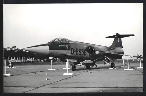 Fotografie Flugzeug Lockheed F-104 Starfighter der Luftwaffe, D-6656 auf dem Militärstützpunkt Ramstein