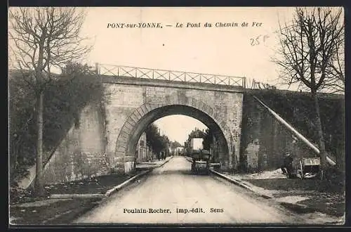 AK Pont-sur-Yonne, Le Pont du Chemin de Fer