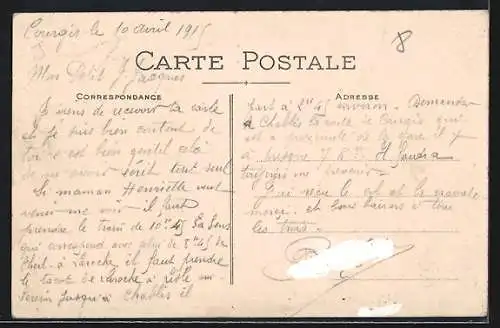 AK Courgis, La Rue de Berge