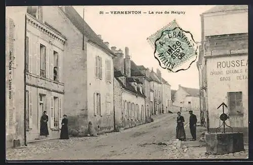 AK Vermenton, La rue de Reigny