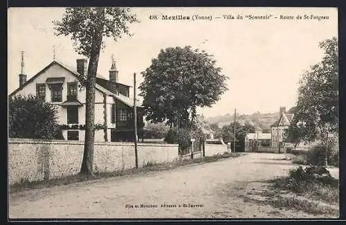 AK Mézilles /Yonne, Villa du Souvenir, Route de St-Fargeau
