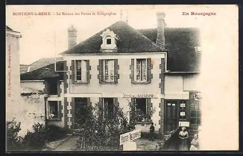 AK Montigny-la-Resle, Le Bureau des Postes et Télégraphes en Bourgogne