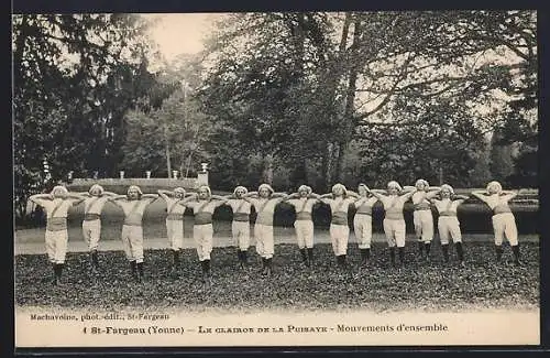 AK Saint-Fargeau /Yonne, Le clairon de la Puisaye, Mouvements d`ensemble