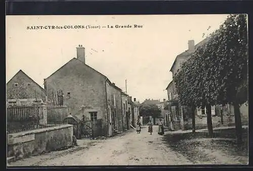 AK Saint-Cyr-les-Colons /Yonne, La Grande Rue