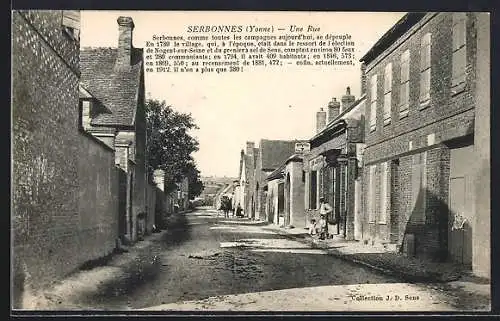 AK Serbonnes /Yonne, Une Rue