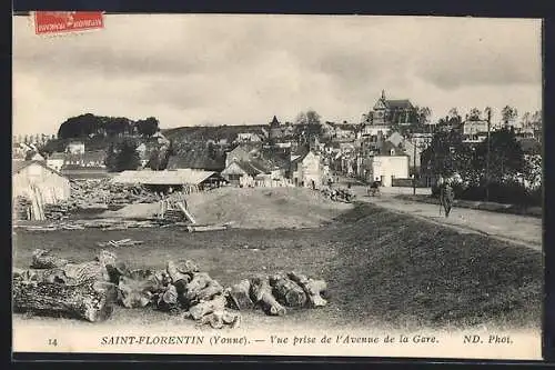AK Saint-Florentin /Yonne, Vue prise de l`Avenue de la Gare