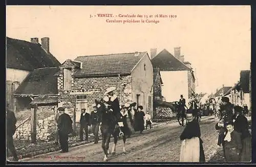 AK Venizy, Cavaliers précédant le Cortège lors de la Cavalcade des 15 et 16 Mars 1910