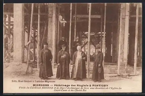 AK Migennes, Pèlerinage des Anglais à Pontigny, visite du Cardinal Bourne et de Mgr l`Archevêque de Sens