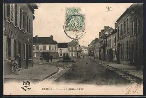 AK Cerisiers, La grande rue