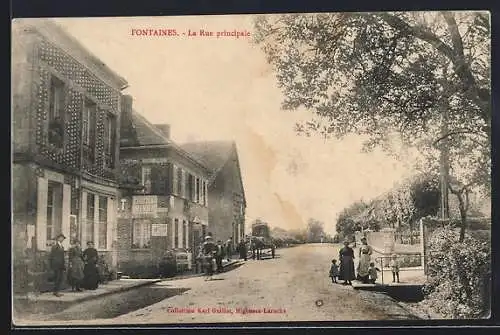 AK Fontaines, La Rue principale