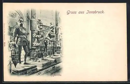 AK Innsbruck, Hofkirche, Ritterstandbilder