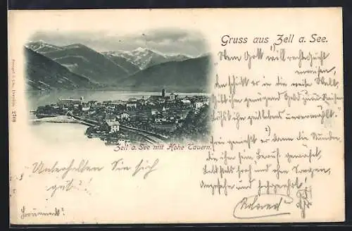 AK Zell a. See, Teilansicht und Hohe Tauern