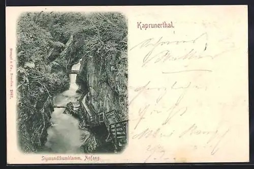 AK Kaprunerthal, Sigmundthumklamm, Anfang