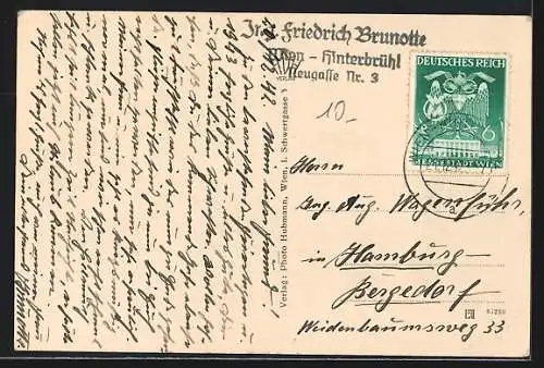 AK Hinterbrühl /N. D., Teilansicht mit Strassenpartie